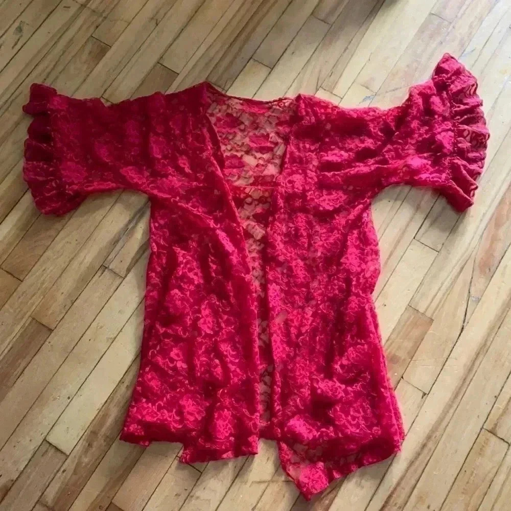 Vintage lace kimono